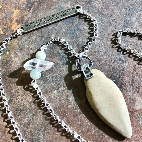 Driftwood, Quartz Crystal and Labradorite Bracelet - Picture 7 of 11